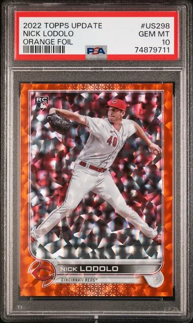 2022 Topps Update Nick Lodolo Orange Foil #US298 card image