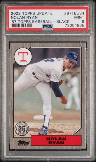 2022 Topps Update Nolan Ryan 1987 Topps Baseball Black #87TBU-34 card image