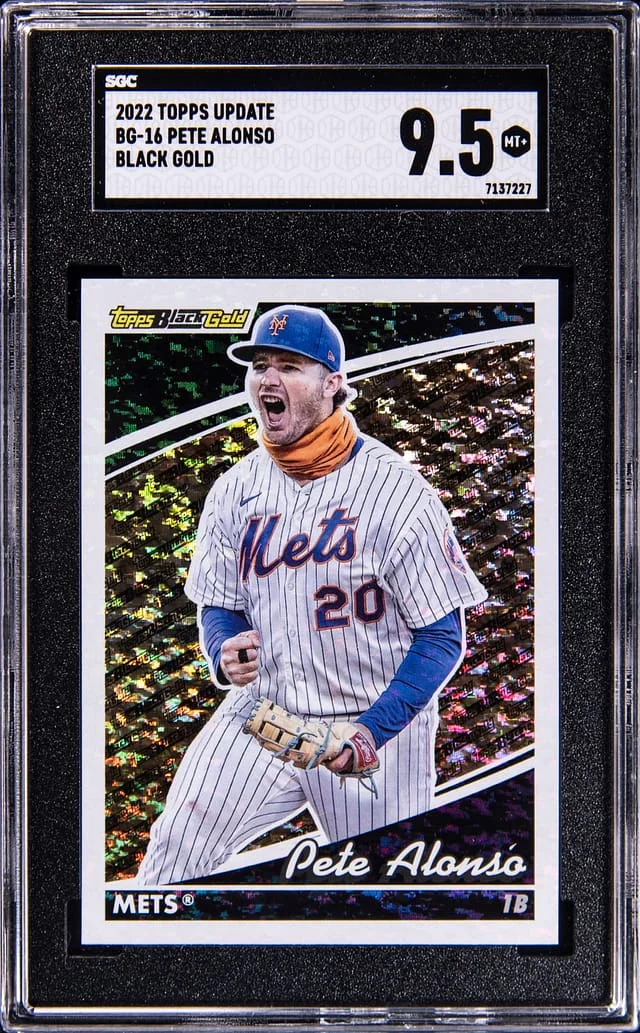 2022 Topps Update Pete Alonso Black Gold #BG-16 card image