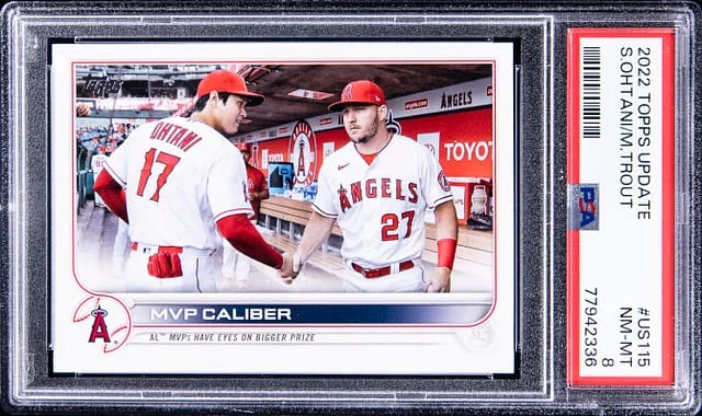 2022 Topps Update Shohei Ohtani/Mike Trout #US115 card image