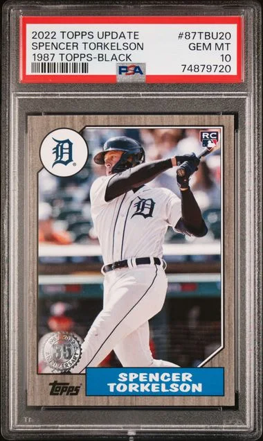 2022 Topps Update Spencer Torkelson 1987 Topps Baseball Black #87TBU20 card image