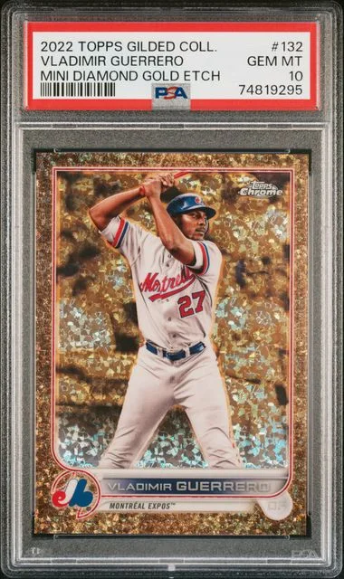 2022 Topps Vladimir Guerrero Gilded Collection Mini Diamond Gold Etch #132 card image