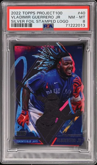 2022 Topps Vladimir Guerrero Jr. Project100 Silver Foil Stamped Logo #40 card image