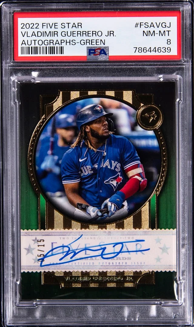 2022 Topps Vladimir Guerrero Jr. Five Star Autograph Green #FSA-VGJ card image