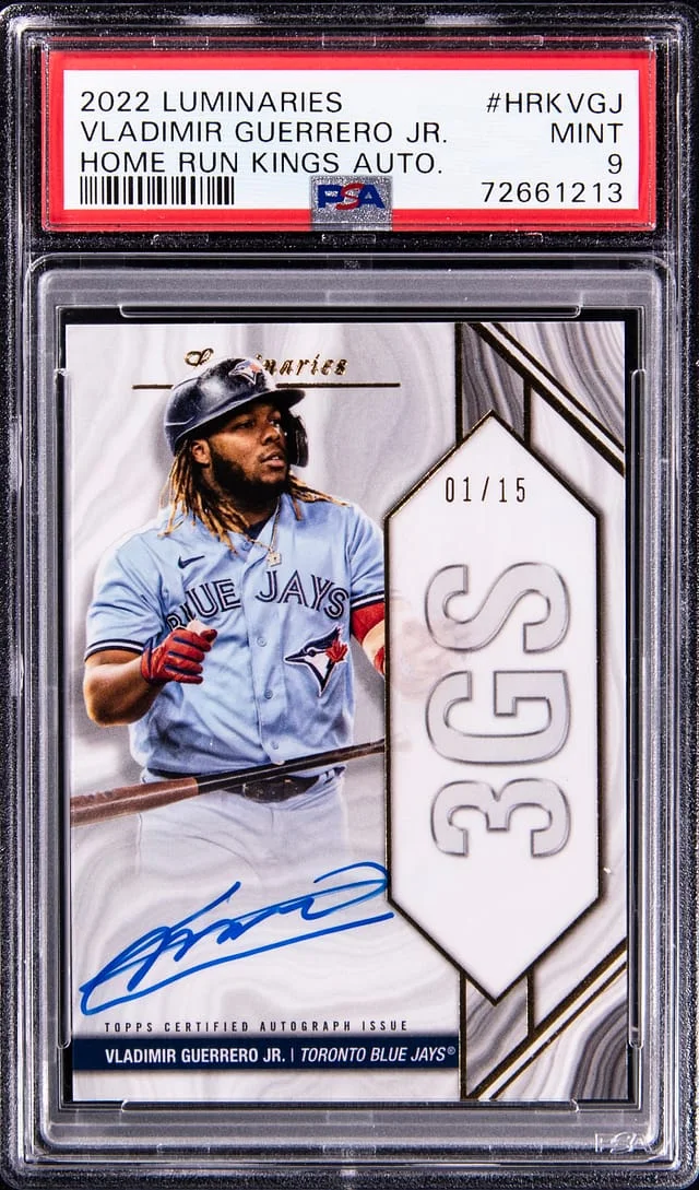 2022 Topps Vladimir Guerrero Jr. Luminaries Home Run Kings #HRKVGJ card image