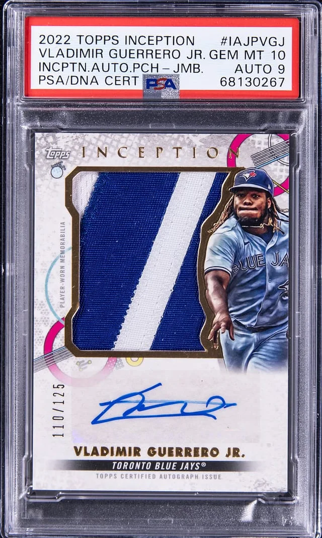 2022 Topps Vladimir Guerrero Jr Inception Inception Autograph Patch - Jumbo #IAJPVGJ card image