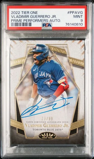 2022 Topps Vladimir Guerrero Jr. Tier One Prime Performers Autographs #PPA-VG card image