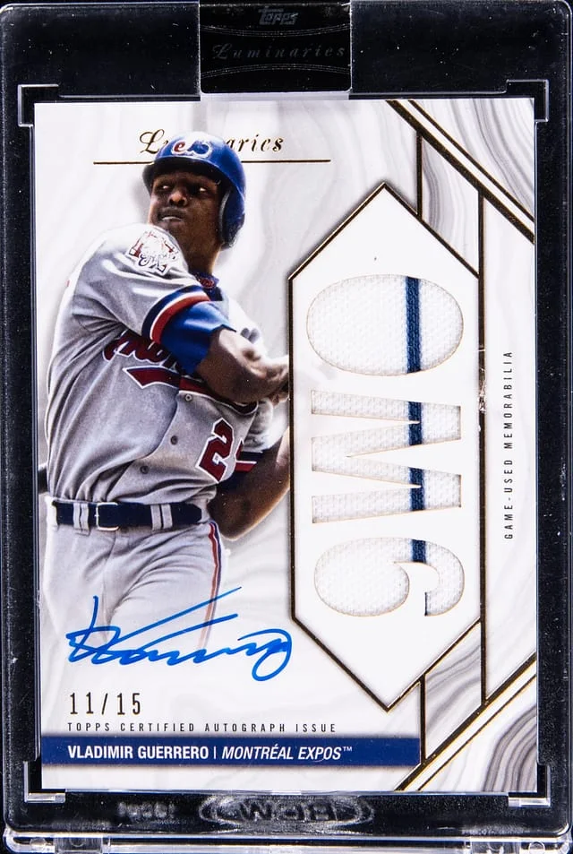 2022 Topps Vladimir Guerrero Sr. Luminaries Home Run Kings Autographed Patches #HRKAP-VG card image