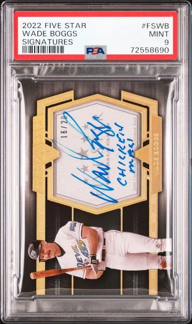 2022 Topps Wade Boggs Five Star Signatures #FS-WB card image