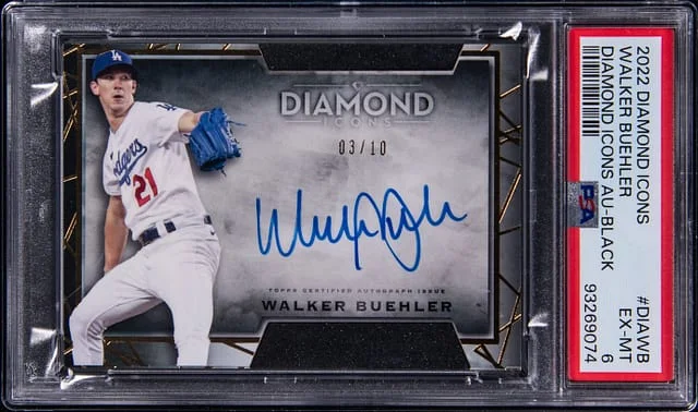 2022 Topps Walker Buehler Diamond Icons Autograph Black #DIA-WB card image