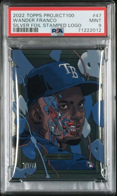 2022 Topps Wander Franco Project100 Silver Foil Stamped Logo #47 card image