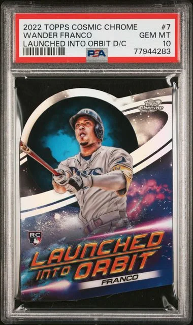 2022 Topps Wander Franco Cosmic Chrome Launched Into Orbit Die-Cut #7 card image
