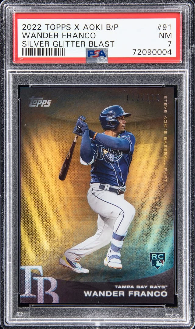 2022 Topps Wander Franco X Aoki B/P Silver Glitter Blast #91 card image