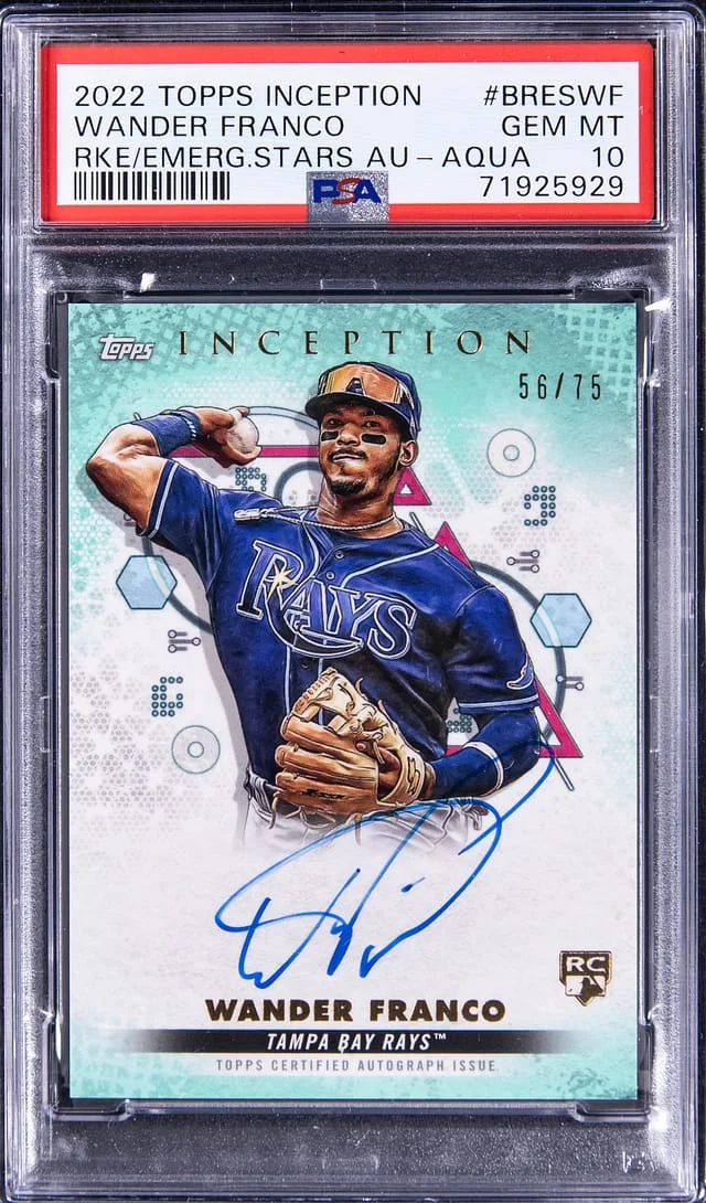 2022 Topps Wander Franco Inception Emerging Stars Aqua #BRES-WF card image