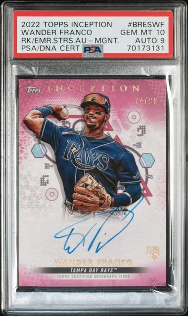 2022 Topps Wander Franco Inception and Emerging Stars Autographs Magenta #BRESWF card image