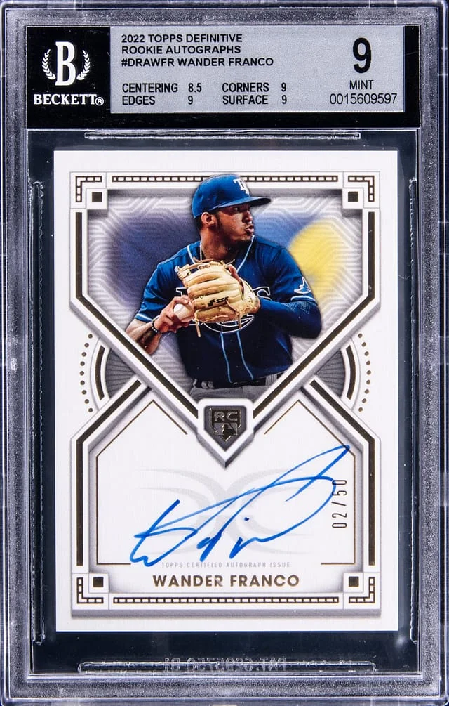 2022 Topps Wander Franco Definitive Autographs #DRA-WFR card image