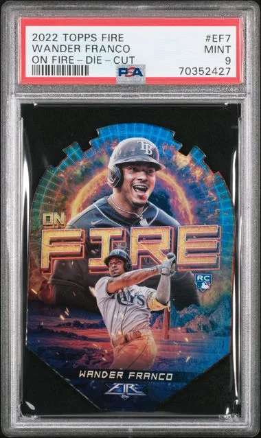 2022 Topps Wander Franco Fire On Fire Die-Cut #EF-7 card image