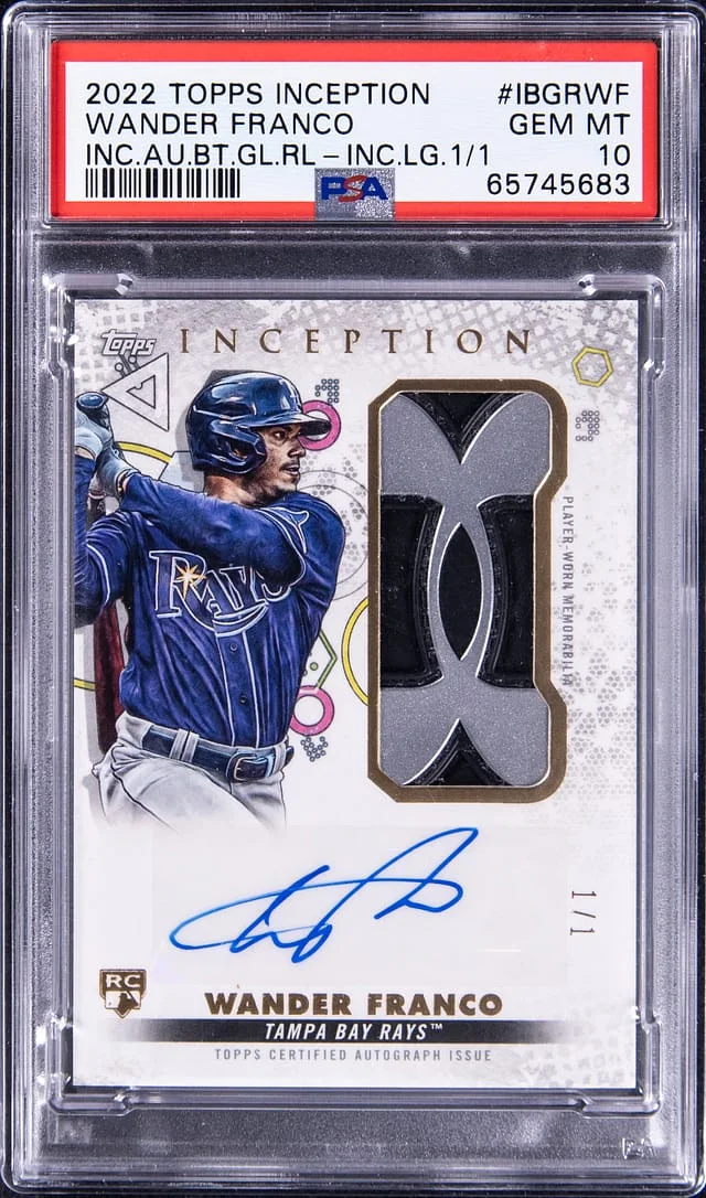 2022 Topps Wander Franco Inception Autograph Batting Glove Relic #IBGR-WF card image