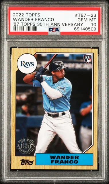 2022 Topps Wander Franco 87 Topps 35th Anniversary #T87-23 card image