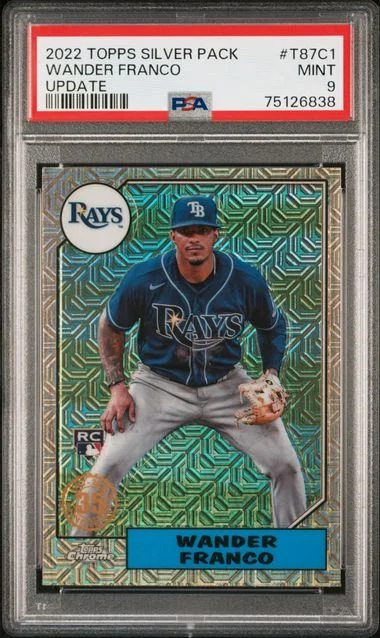 2022 Topps Wander Franco Silver Pack 1987 Chrome Promo Update #T87C-1 card image