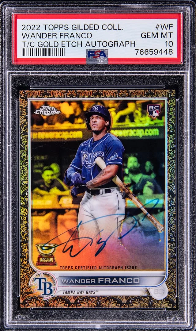 2022 Topps Wander Franco Gilded Collection Gold Etch Autograph #WF card image