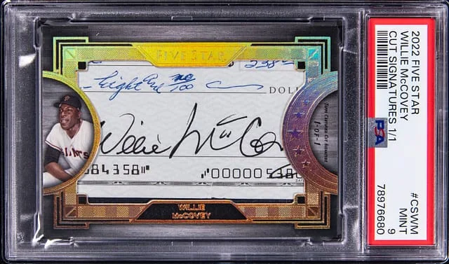 2022 Topps Willie McCovey Five Star Cut Signature #CS-WM card image