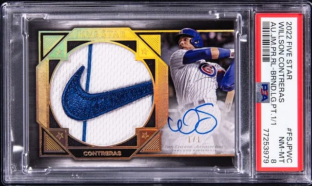 2022 Topps Willson Contreras Five Star Autograph Jumbo Prime Relics Brand Logo #FSJP-WC card image
