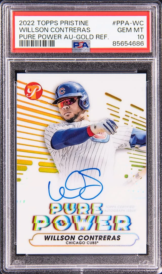 2022 Topps Willson Contreras Pristine Pure Power Autograph Gold Refractor #PPA-WC card image