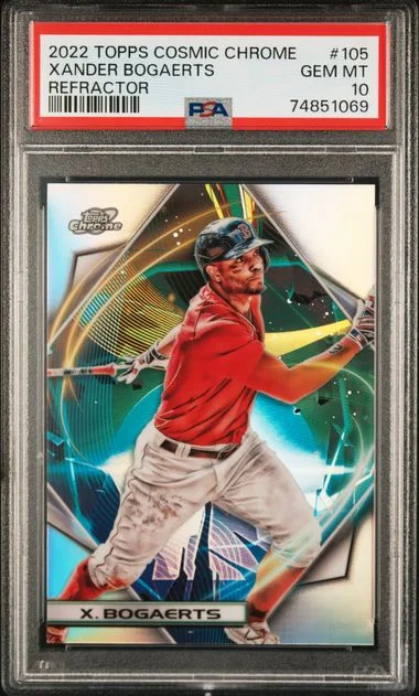 2022 Topps Xander Bogaerts Cosmic Chrome Refractor #105 card image