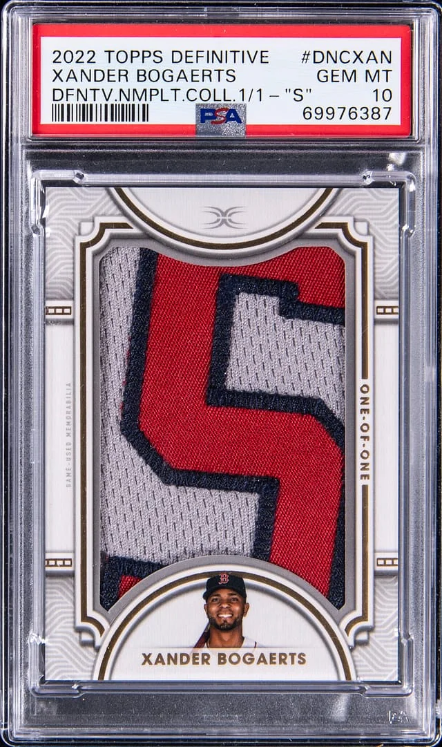 2022 Topps Xander Bogaerts Game-Used Definitive Collection Nameplates #DNC-XAN card image