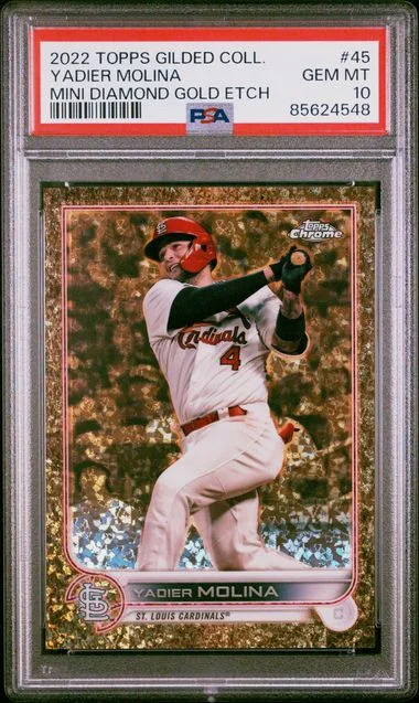 2022 Topps Yadier Molina Gilded Collection Mini Diamond Gold Etch #45 card image
