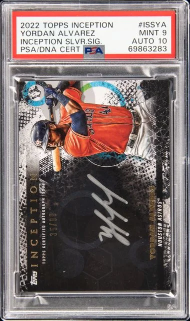 2022 Topps Yordan Alvarez Inception Silver Signings #ISS-YA card image