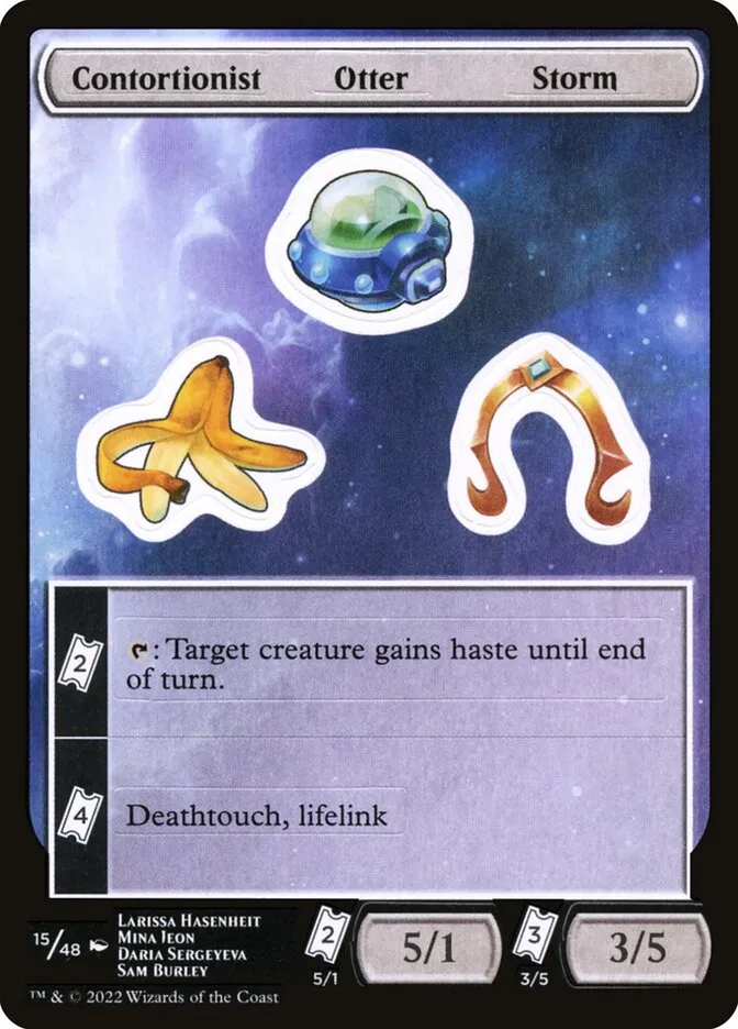 2022 Unfinity Sticker Sheets Contortionist Otter Storm common #15 unlisted card image