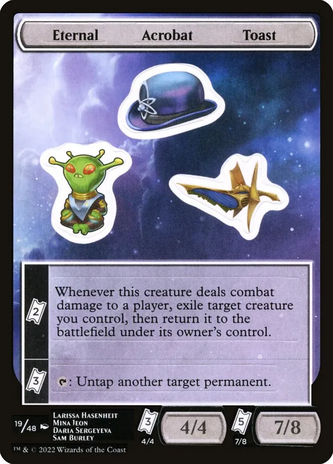 2022 Unfinity Sticker Sheets Eternal Acrobat Toast common #19 unlisted card image
