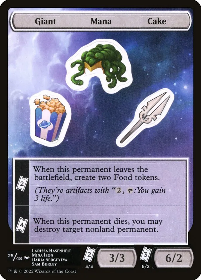 2022 Unfinity Sticker Sheets Giant Mana Cake common #25 unlisted card image