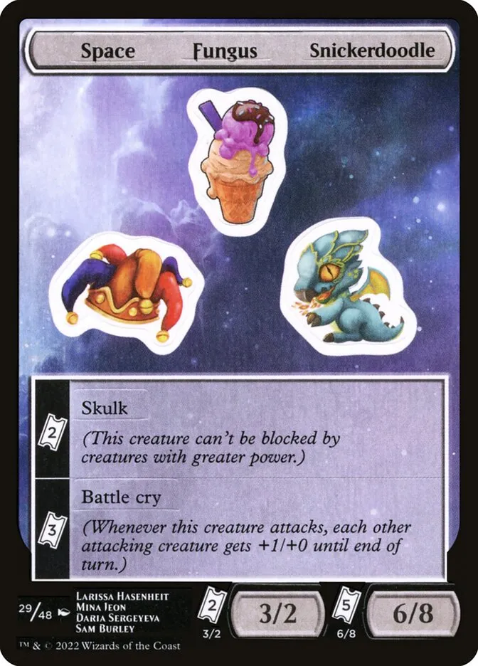 2022 Unfinity Sticker Sheets Space Fungus Snickerdoodle common #29 unlisted card image