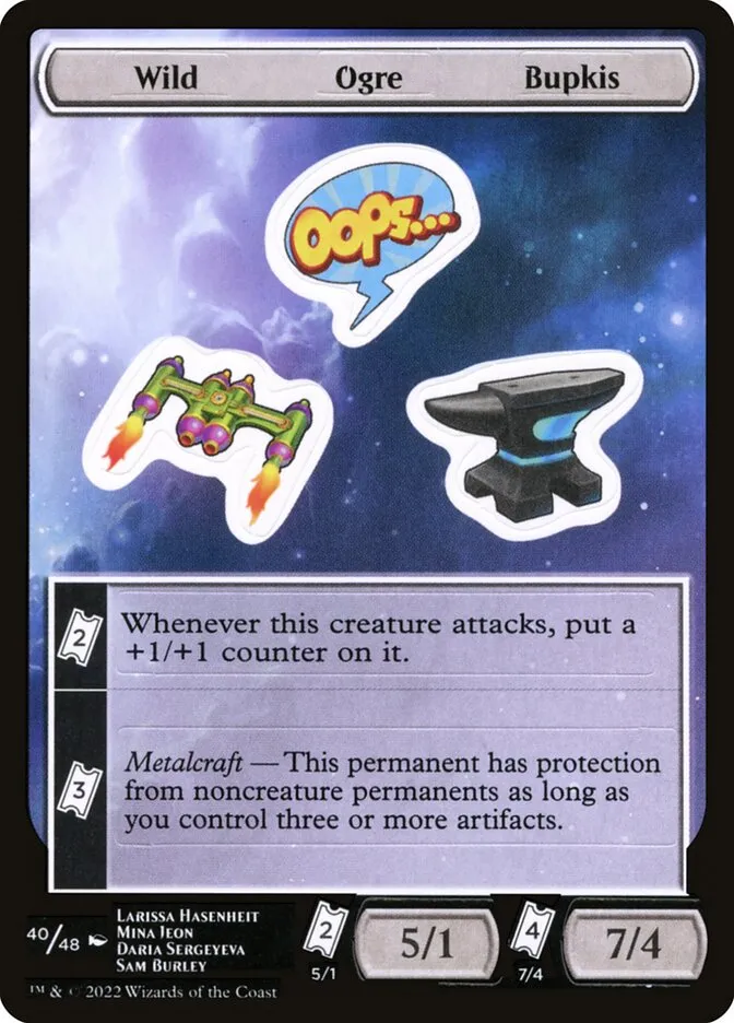 2022 Unfinity Sticker Sheets Wild Ogre Bupkis common #40 unlisted card image