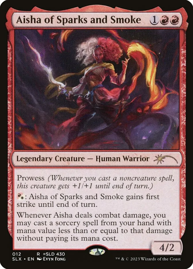 2022 Universes Within Aisha of Sparks and Smoke rare #12 unlisted card image