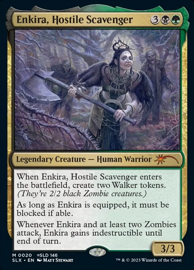 2022 Universes Within Enkira, Hostile Scavenger mythic #20 unlisted card image