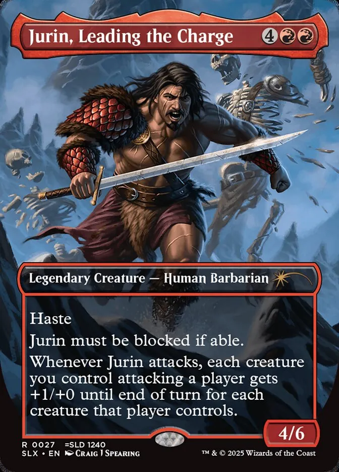 2022 Universes Within Jurin, Leading the Charge rare #27 unlisted card image