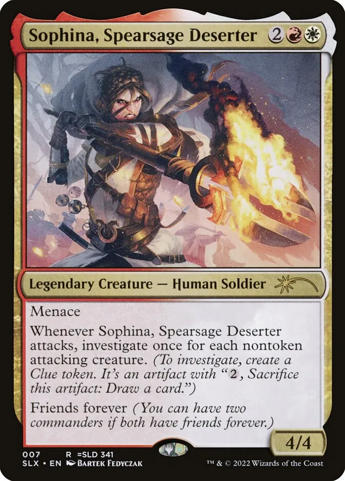 2022 Universes Within Sophina, Spearsage Deserter rare #7 unlisted card image