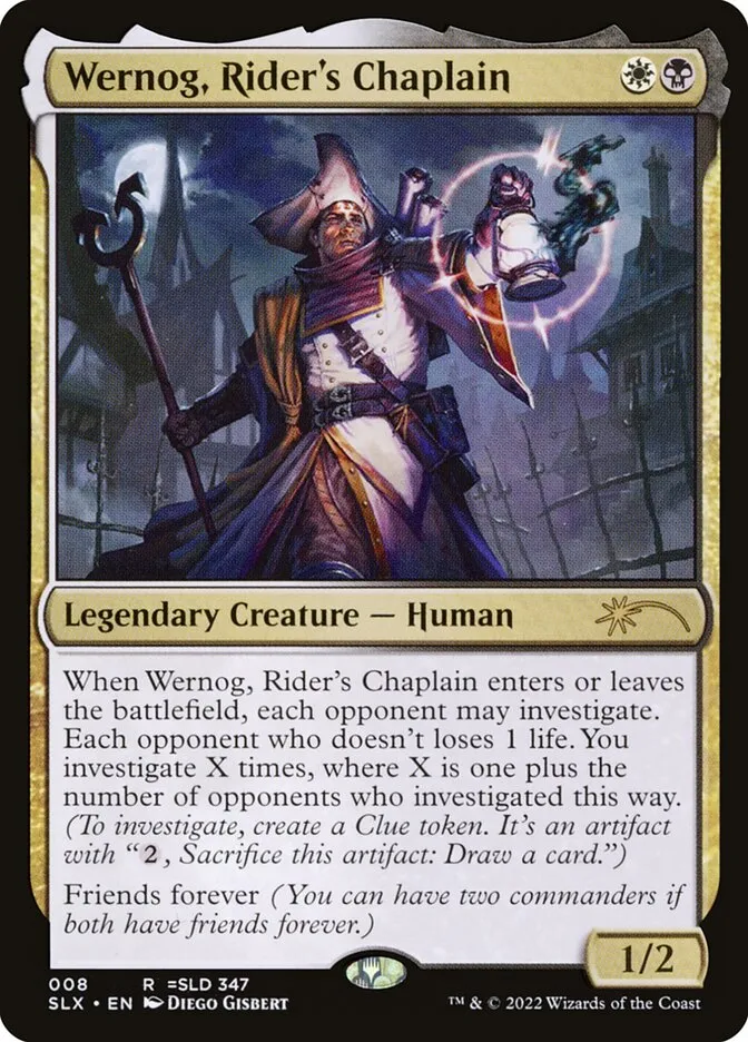 2022 Universes Within Wernog, Rider's Chaplain rare #8 unlisted card image