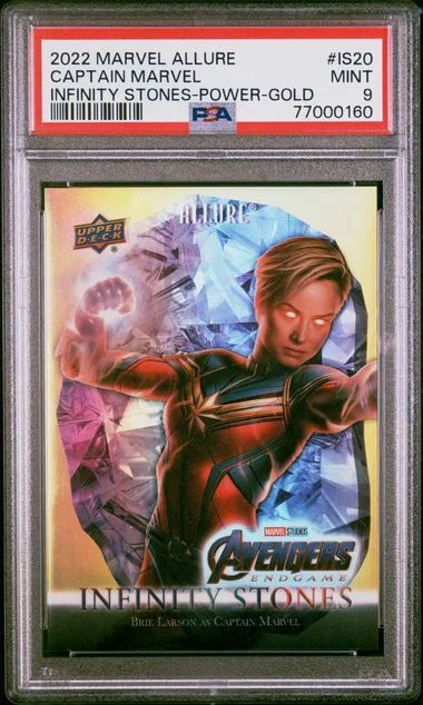 2022 Upper Deck Captain Marvel Marvel Allure Infinity Stones Power-Gold #Is20 card image