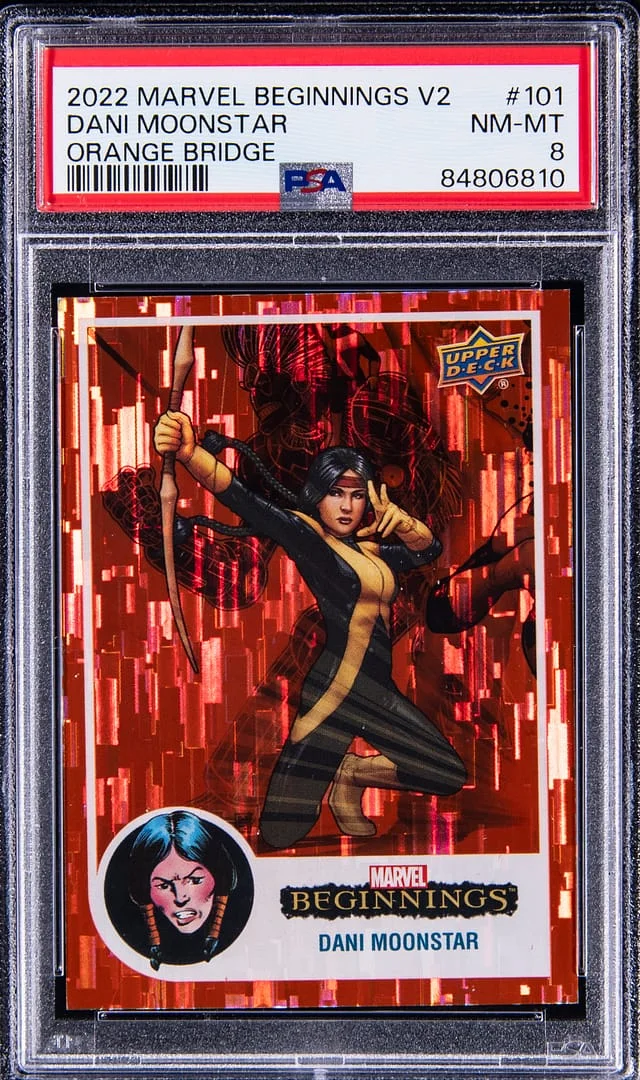 2022 Upper Deck Dani Moonstar Marvel Beginnings Vol. 2 Orange Bridge #101 card image