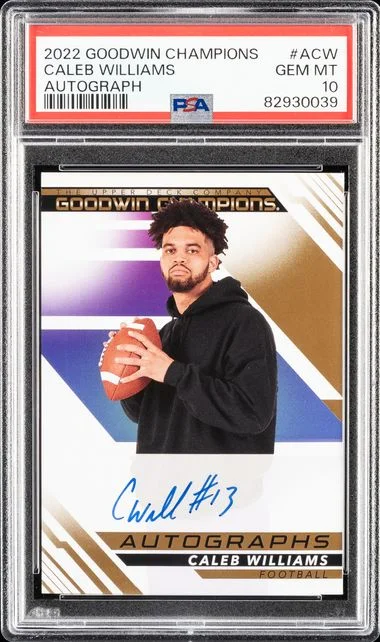 2022 Upper Deck Goodwin Champions Caleb Williams Autograph #ACW card image