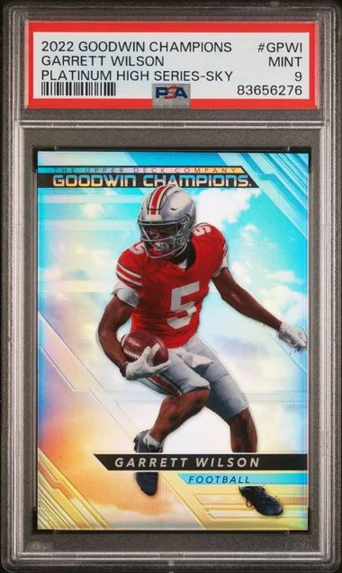 2022 Upper Deck Goodwin Champions Garrett Wilson Platinum High Series Sky #GPWI card image