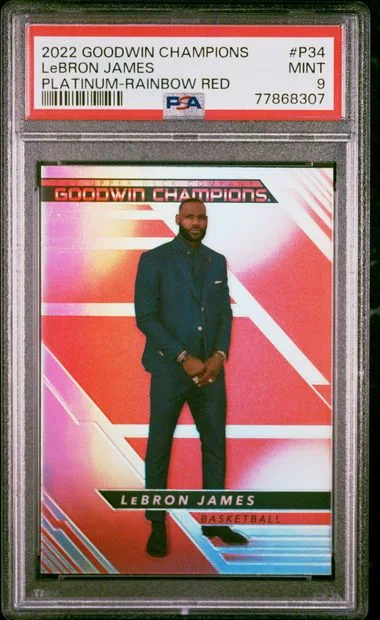 2022 Upper Deck Goodwin Champions LeBron James Platinum Rainbow Red #P34 card image