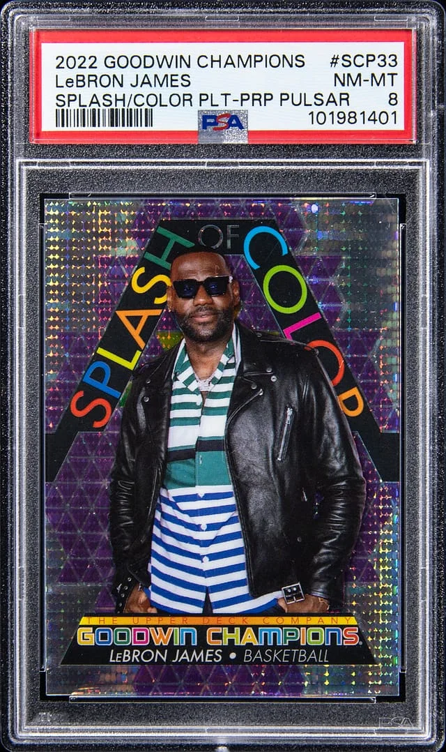 2022 Upper Deck Goodwin Champions LeBron James Splash Of Color Platinum Purple Pulsar #SCP33 card image