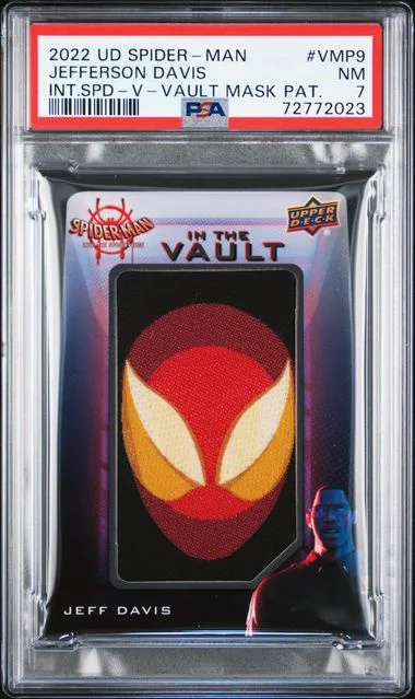 2022 Upper Deck Jefferson Davis Spider-Man Into The Spider-Verse In The Vault Mask Patches #VMP-9 card image
