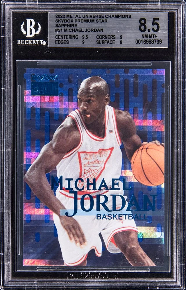 2022 Upper Deck Metal Universe Champions SkyBox Premium Star Sapphire Michael Jordan #no-number card image